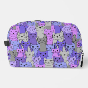 Many Purple Cats Design Dopp Kit Bag