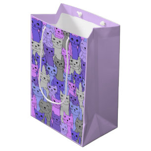 Many Purple Cats Design Gift Bag