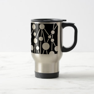 Many Roads II Black and White Travel Mug
