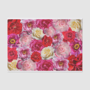 many roses tissue paper