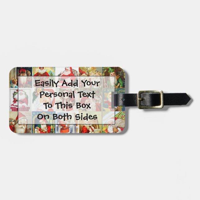 Many Santas Easy ID Personal Luggage Tag (Front Horizontal)
