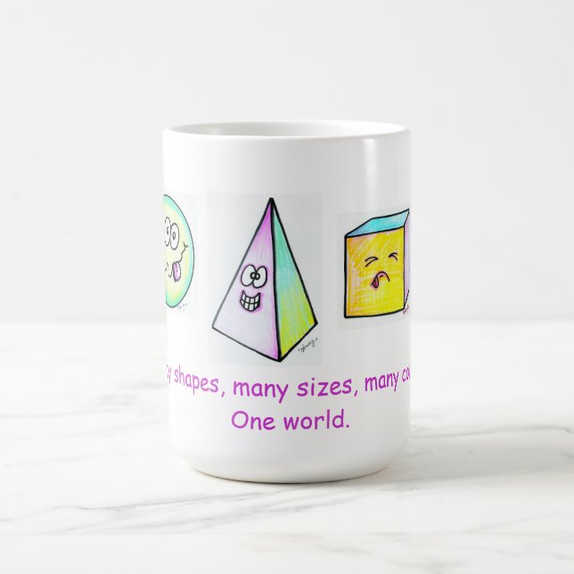 Many Shapes, Many Colours One World Coffee Mug (Center)