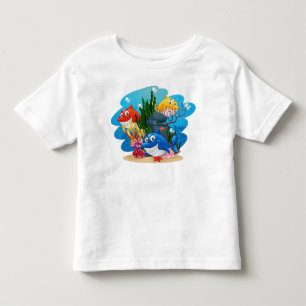 Many Sharks Underwater Cartoon-23986 Toddler T-Shirt