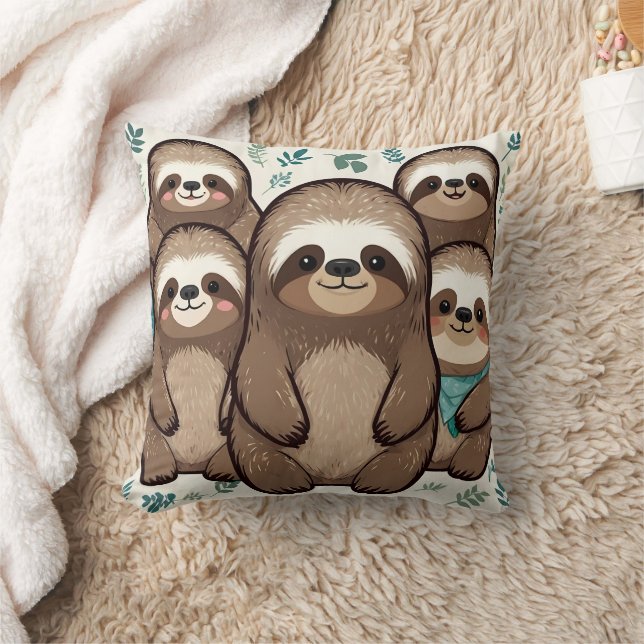 Many Sloth Army Cushion (Blanket)