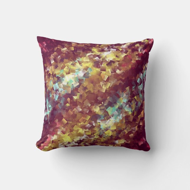 many small grey and blue diamonds cushion (Front)