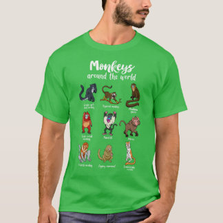 Many species of monkeys types of monkeys T-Shirt