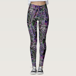 Many Strange Faces... Leggings