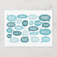Many Thanks Customisable Thank You Postcard