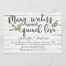 Many Waters Cannot Quench Love Bridal