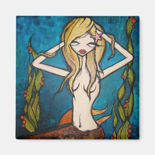 "Many Waters" Square Magnet