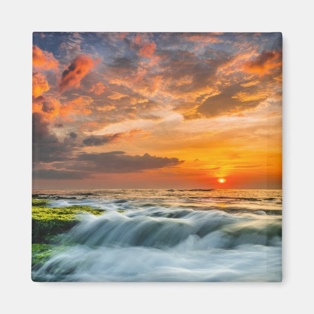 Manyar Beach At Sunrise Magnet (Front)