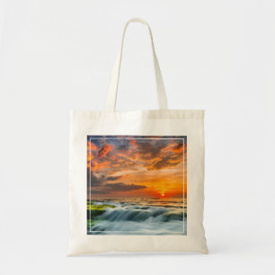 Manyar Beach At Sunrise Tote Bag