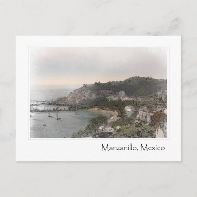 Manzanillo Mexico Postcard (Front)