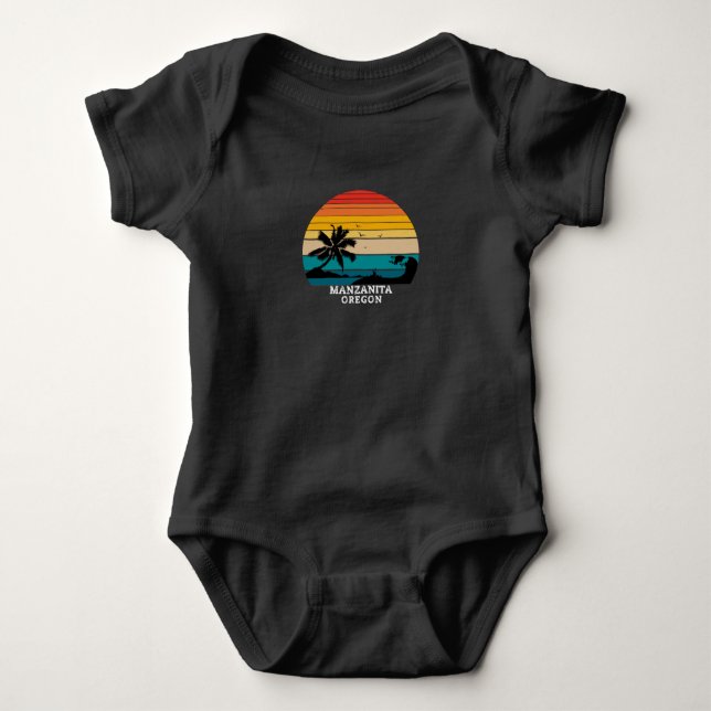 Manzanita Oregon Beaches Baby Bodysuit (Front)