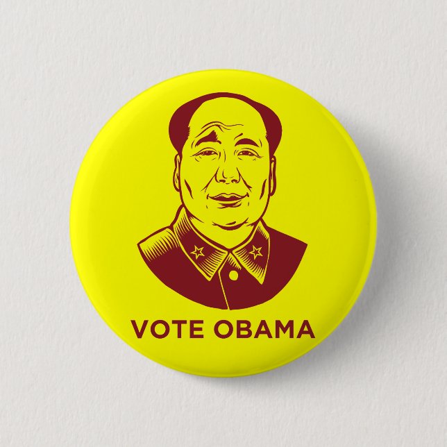 Mao "Vote Obama" Button (Front)