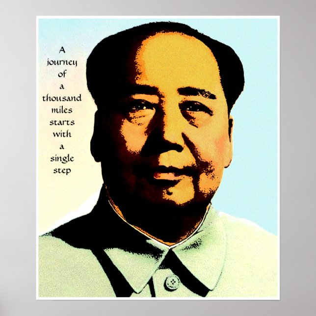 Mao Zedong Journey Quote Poster Print (Front)