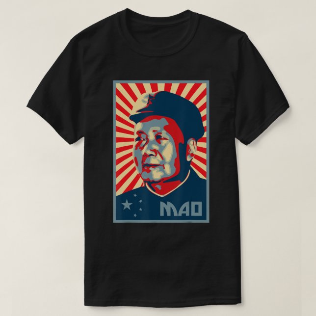 Mao Zedong Tse Tung Chairman Mao China Chinese Pat T-Shirt (Design Front)
