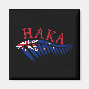 Maor Haka Silver Fern New Zealand Flag - Gift Idea Magnet