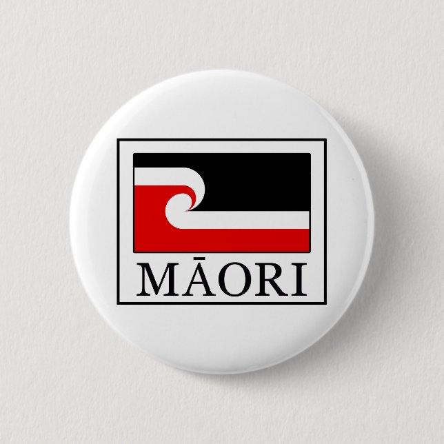 Maori 6 Cm Round Badge (Front)