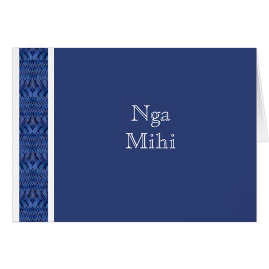 MAORI CARD: Blue Nga Mihi Card | Zazzle.co.nz