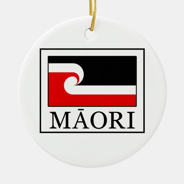 Maori Ceramic Tree Decoration (Front)