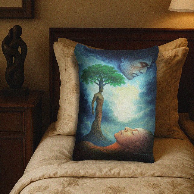 Maori Creation Myth Art Lumbar Cushion (Creator Uploaded)