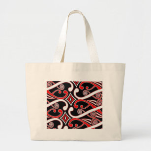 maori designs large tote bag