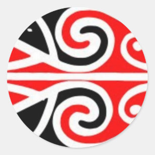 maori designs tribal art for you classic round sticker