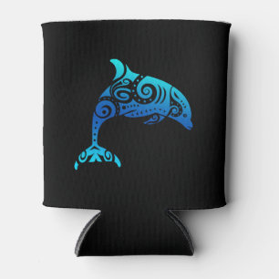 Maori Dolphin Polynesian Tribal Tattoo Gift Idea Can Cooler