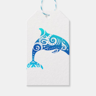 Maori Dolphin Polynesian Tribal Tattoo Gift Idea Tags