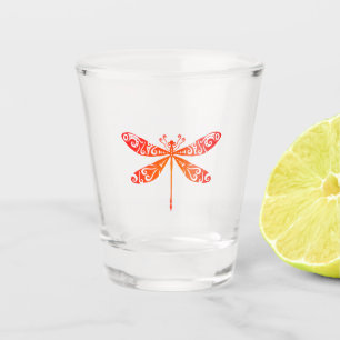 Maori Dragonfly Polynesian Tribal Tattoo Gift Idea Shot Glass