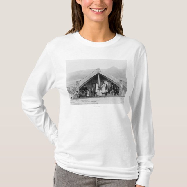 Maori Family at Home PhotographNew Zealand T-Shirt (Front)
