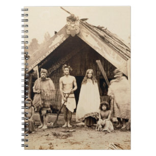 Maori Family, New Zealand, c.1880s (albumen print) Notebook