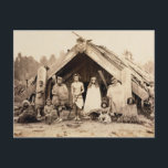 Maori Family, New Zealand, c.1880s (albumen print) Postcard<br><div class="desc">Image:203638  Maori Family,  New Zealand,  c.1880s (albumen print). New Zealander Photographer (19th century). Private Collection,  The Stapleton Collection.  Art,  Fine Art.</div>