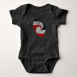 Maori flag fingerprints baby bodysuit