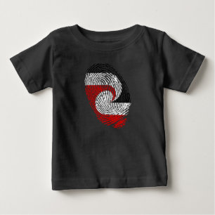 Maori flag fingerprints baby T-Shirt