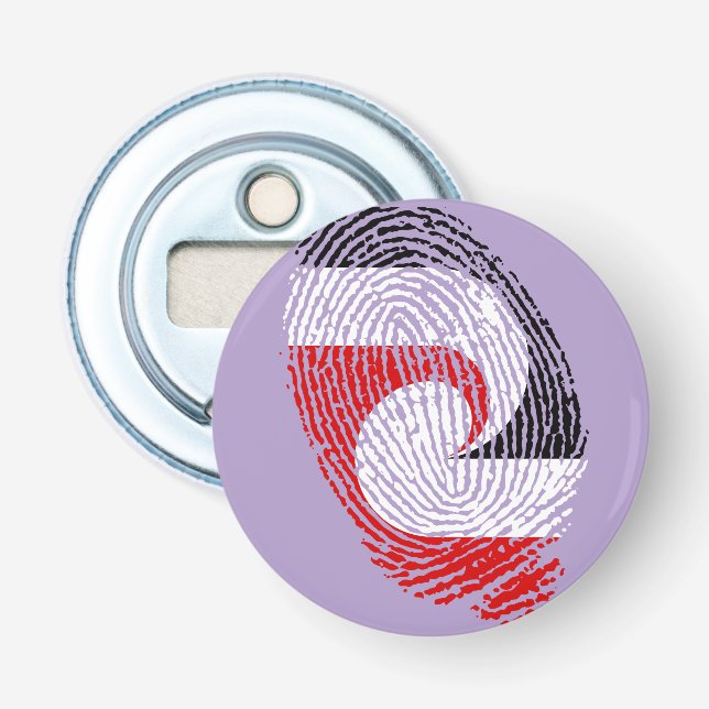 Maori flag fingerprints bottle opener (Front)