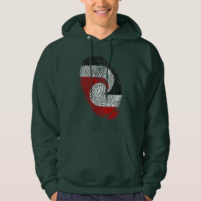 Maori flag fingerprints hoodie (Front)