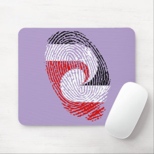 Maori flag fingerprints mouse pad