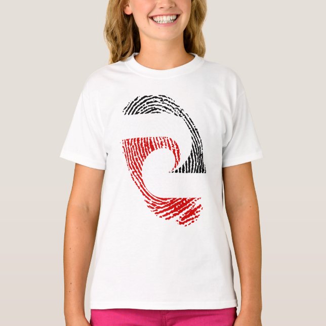 Maori flag fingerprints T-Shirt (Front)