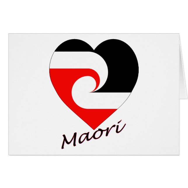 Maori Flag Heart (Front Horizontal)