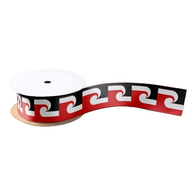 Maori Flag & Maori Fashion, Rugby /sports NZ fans Satin Ribbon (Spool)