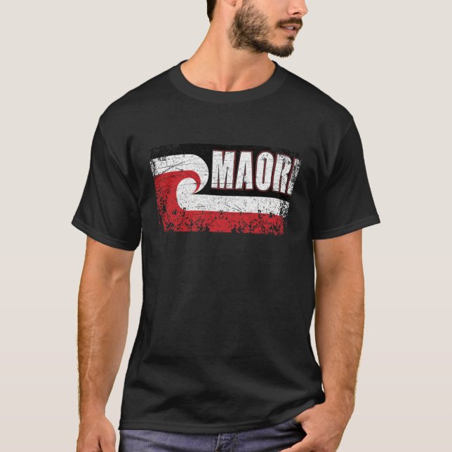 Maori Flag New Zealand Flag T-Shirt (Front)