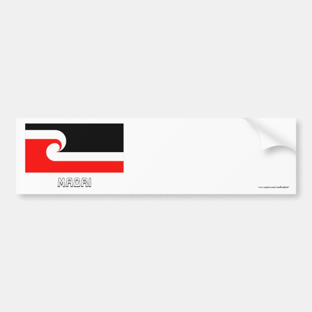 Maori Flag with Name Bumper Sticker (Front)