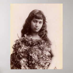 Māori Girl Poster