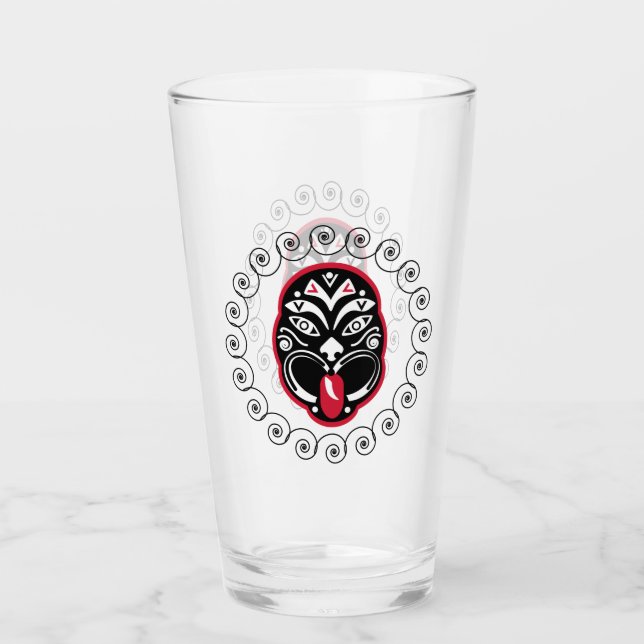 Maori Haka | New Zealand | Native Art | Decor Glass (Front)