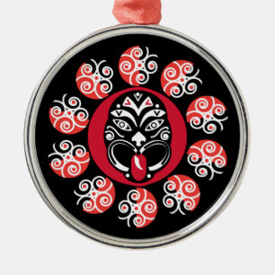 Maori Haka   New Zealand   Native Art   Decor Tabl Metal Tree Decoration