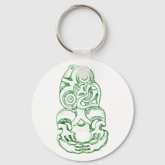 Maori Hei-Tiki Sketch Keychain (Front)
