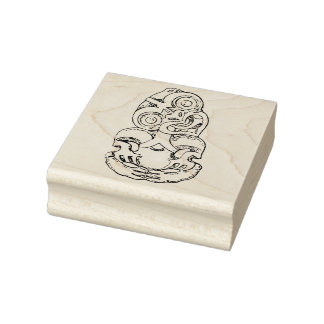 Maori Hei-Tiki Sketch Rubber Stamp