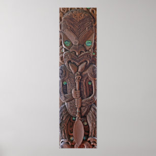 Maori Kahungunu Carving Print